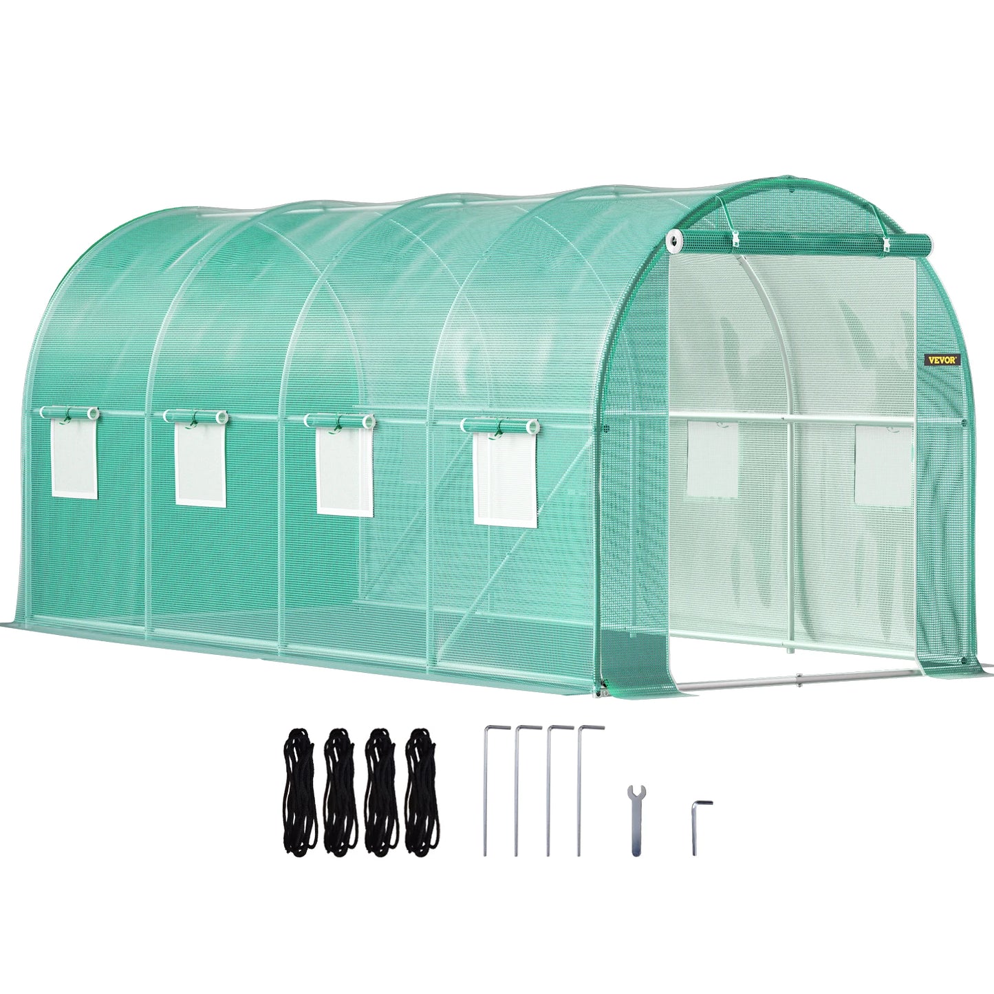 Durable Walk-In Tunnel Greenhouse with Galvanized Frame & Waterproof Cover - Multiple Sizes Available!