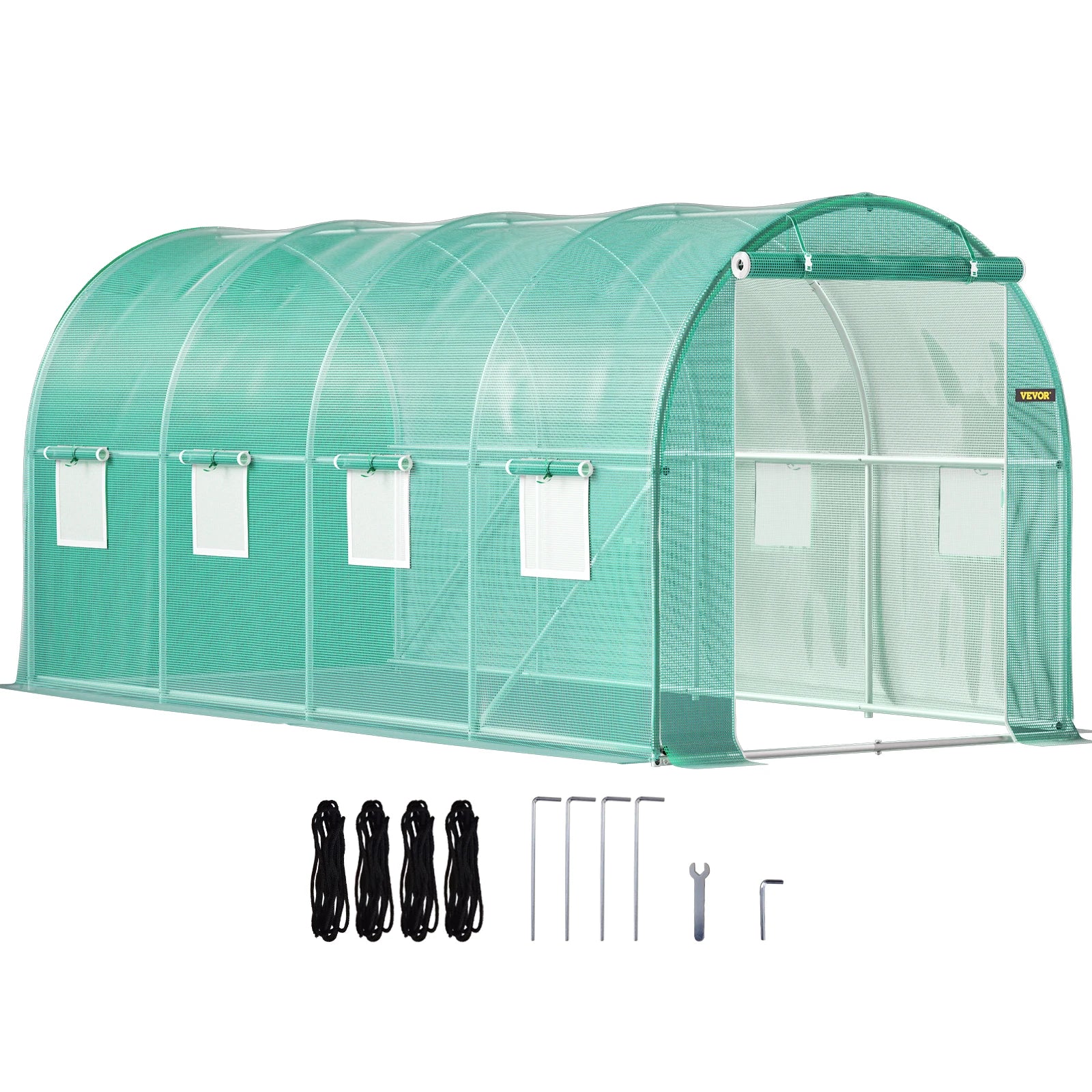 Durable Walk-In Tunnel Greenhouse with Galvanized Frame & Waterproof Cover - Multiple Sizes Available!