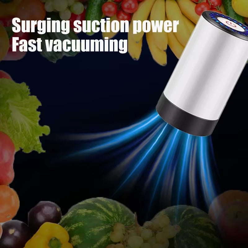 Portable Handheld Vacuum Sealer for Food Storage - Prevent Cross Contamination + 50 Vacuum Seal Bags Included!
