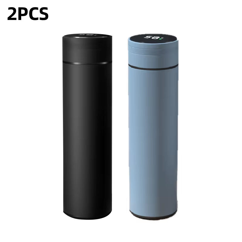 500ml Smart Stainless Steel Water Bottle with Temperature Display - Leakproof Vacuum Flask for Coffee, Milk & More - Perfect Christmas Gift!