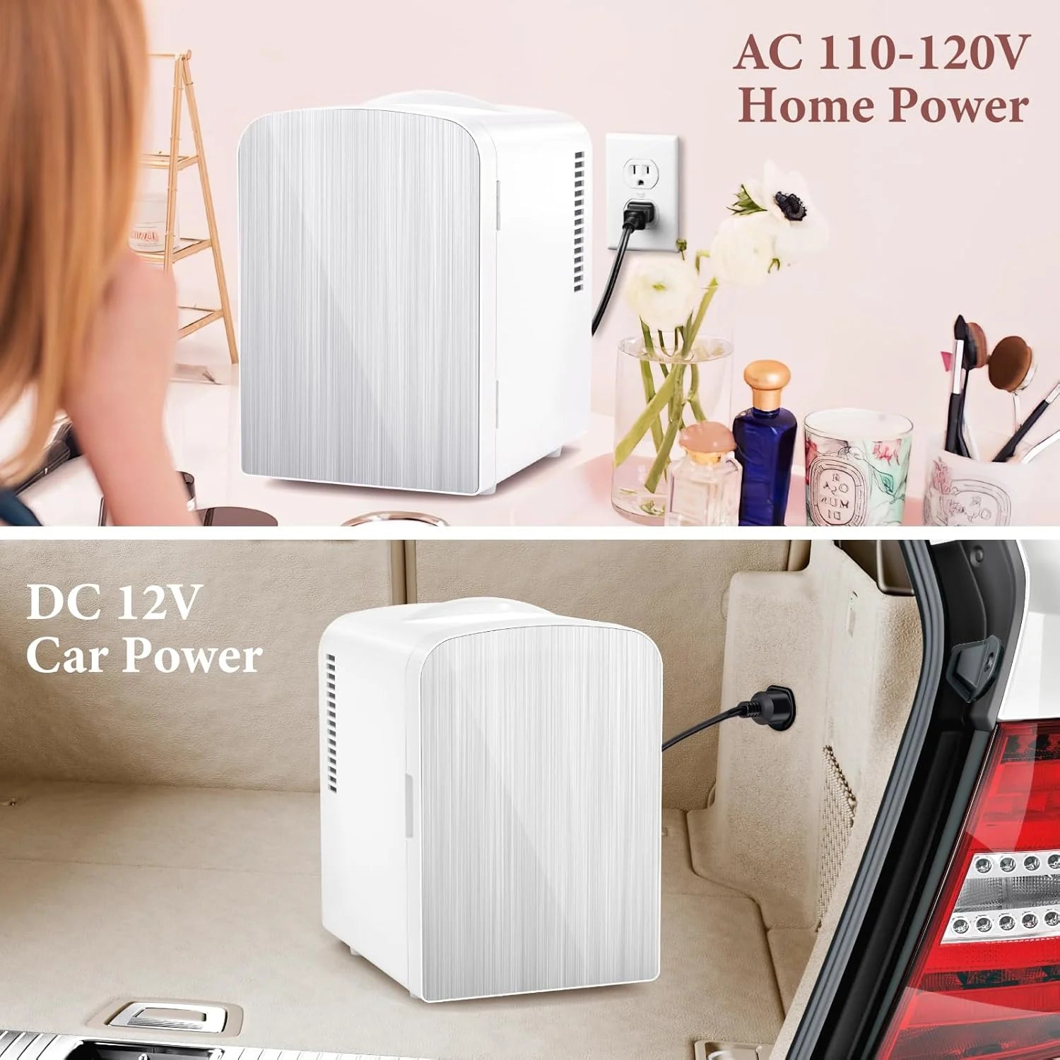 Compact 4L Mini Portable Fridge - Your Perfect Companion for Skincare, Beverages, and More - Ideal for Home, Dorm, Car & Office