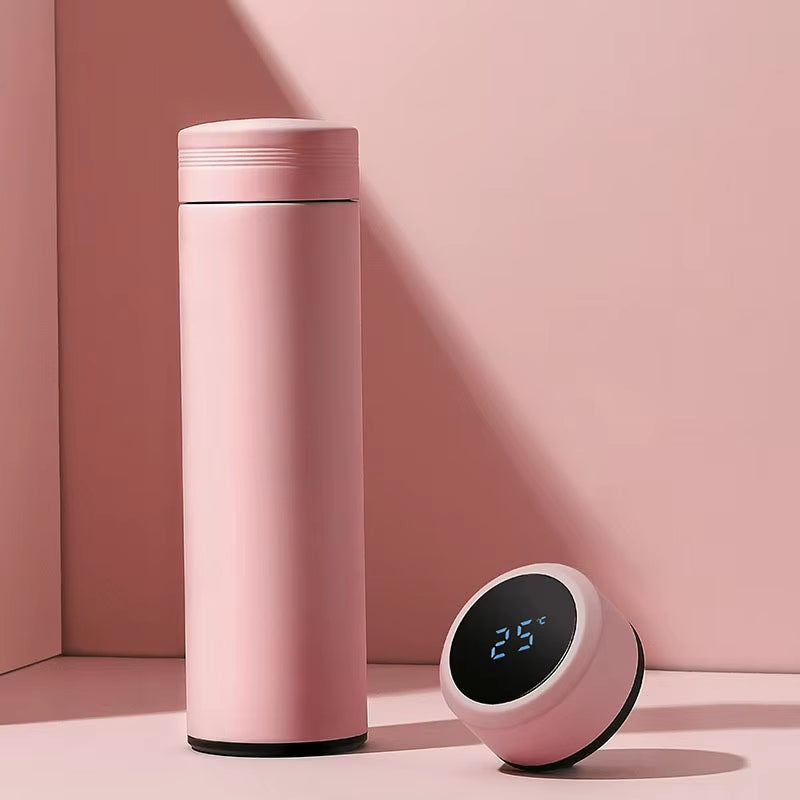 500ml Smart Stainless Steel Water Bottle with Temperature Display - Leakproof Vacuum Flask for Coffee, Milk & More - Perfect Christmas Gift!