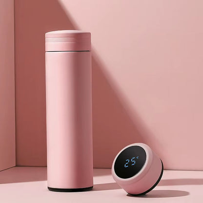 500ml Smart Stainless Steel Water Bottle with Temperature Display - Leakproof Vacuum Flask for Coffee, Milk & More - Perfect Christmas Gift!