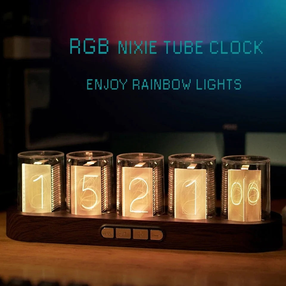 Illuminate Your Space with the RGB Luminotron Clock - A Colorful LED Timepiece for Every Mood!