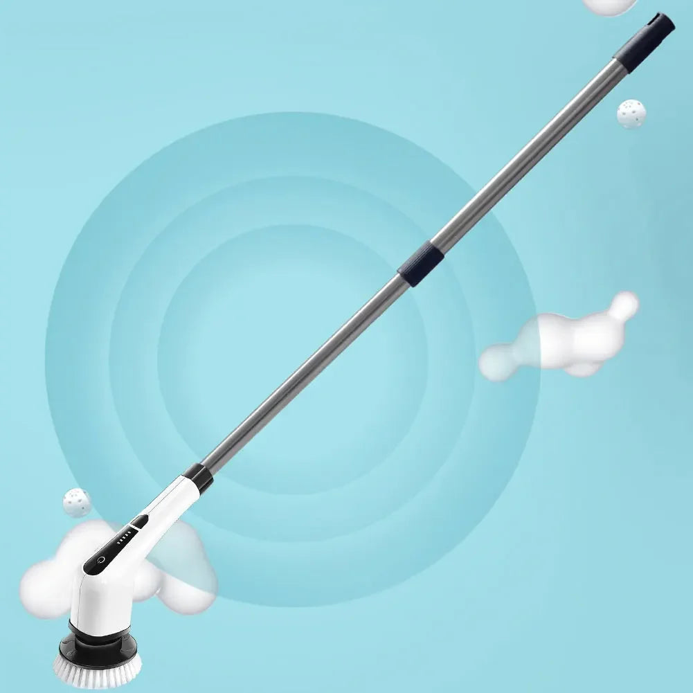 7-in-1 Cordless Power Scrubber - Versatile Electric Spin Cleaner with 8 Rotatable Brush Heads for Effortless Bathroom, Tub, and Tile Cleaning