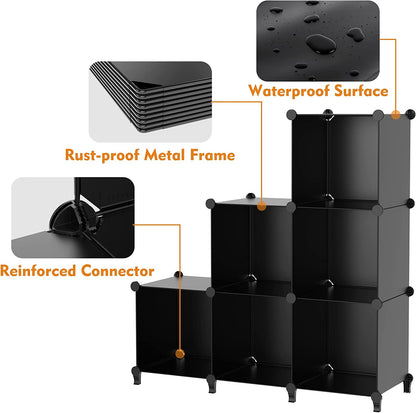 Stylish 9-Cube Closet Organizer - Versatile Storage Solution for Bedroom, Kids Room, Bathroom, and More!