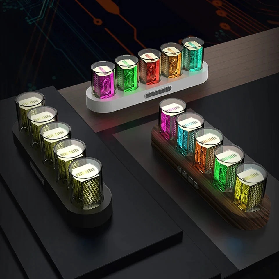 Illuminate Your Space with the RGB Luminotron Clock - A Colorful LED Timepiece for Every Mood!