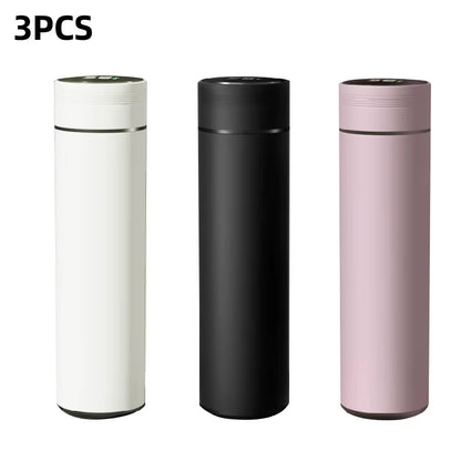 500ml Smart Stainless Steel Water Bottle with Temperature Display - Leakproof Vacuum Flask for Coffee, Milk & More - Perfect Christmas Gift!