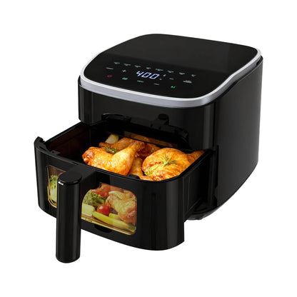 Transform Your Cooking with the Revolutionary 4Qt Air Fryer - Featuring Easy View Window, Interior Light, Digital Touchscreen & 8 Cooking Presets!
