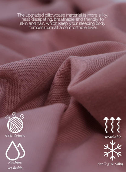 Ultimate Comfort Cooling Pregnancy Pillow - C Shaped Maternity Pillow with Soft Cotton Cover in Dark Pink