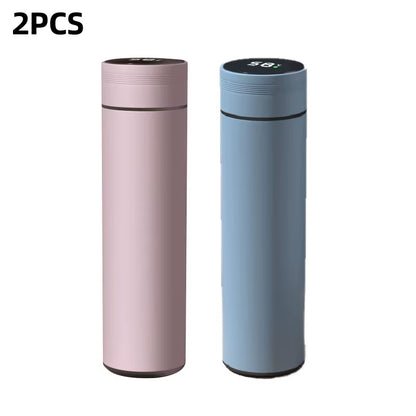 500ml Smart Stainless Steel Water Bottle with Temperature Display - Leakproof Vacuum Flask for Coffee, Milk & More - Perfect Christmas Gift!