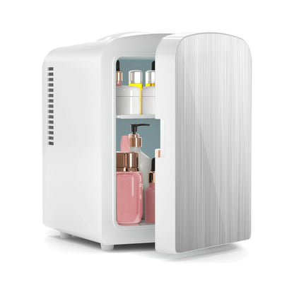 Compact 4L Mini Portable Fridge - Your Perfect Companion for Skincare, Beverages, and More - Ideal for Home, Dorm, Car & Office
