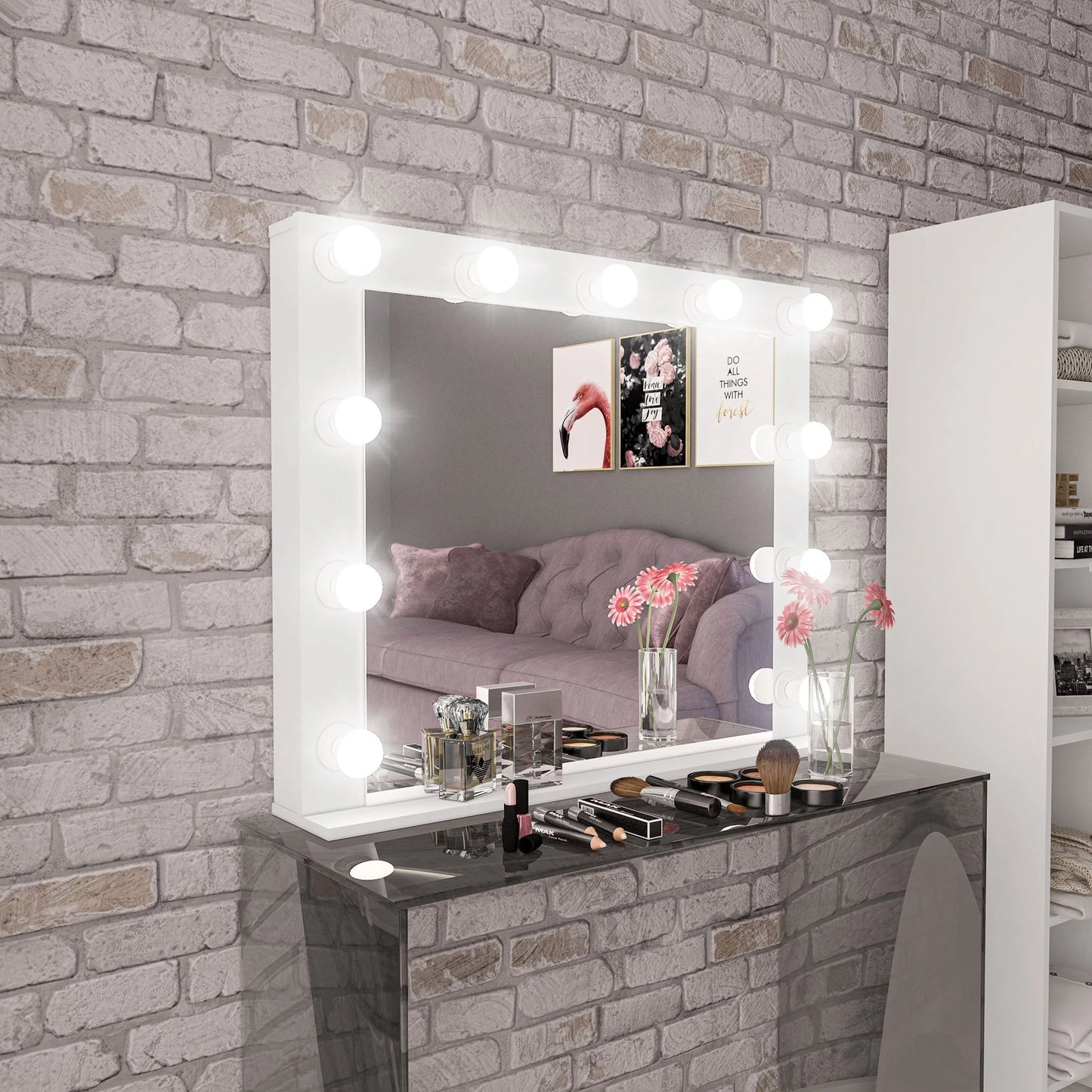 Elevate Your Beauty Routine with the Boahaus Sivas Lighted Mirror - Perfect Illumination & Stylish Design