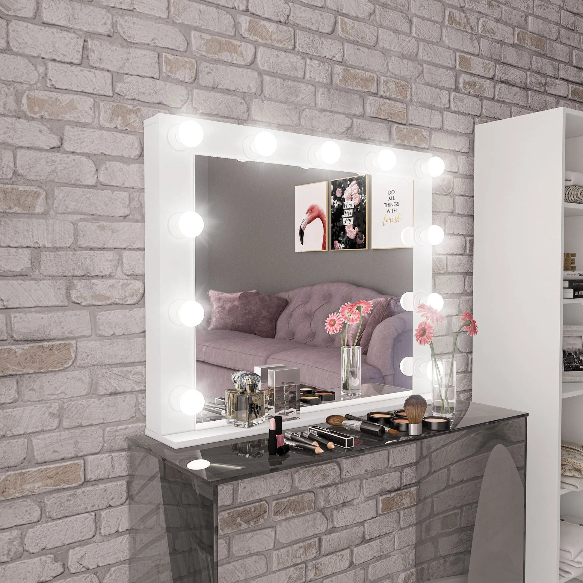 Elevate Your Beauty Routine with the Boahaus Sivas Lighted Mirror - Perfect Illumination & Stylish Design