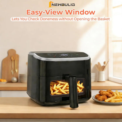 Transform Your Cooking with the Revolutionary 4Qt Air Fryer - Featuring Easy View Window, Interior Light, Digital Touchscreen & 8 Cooking Presets!