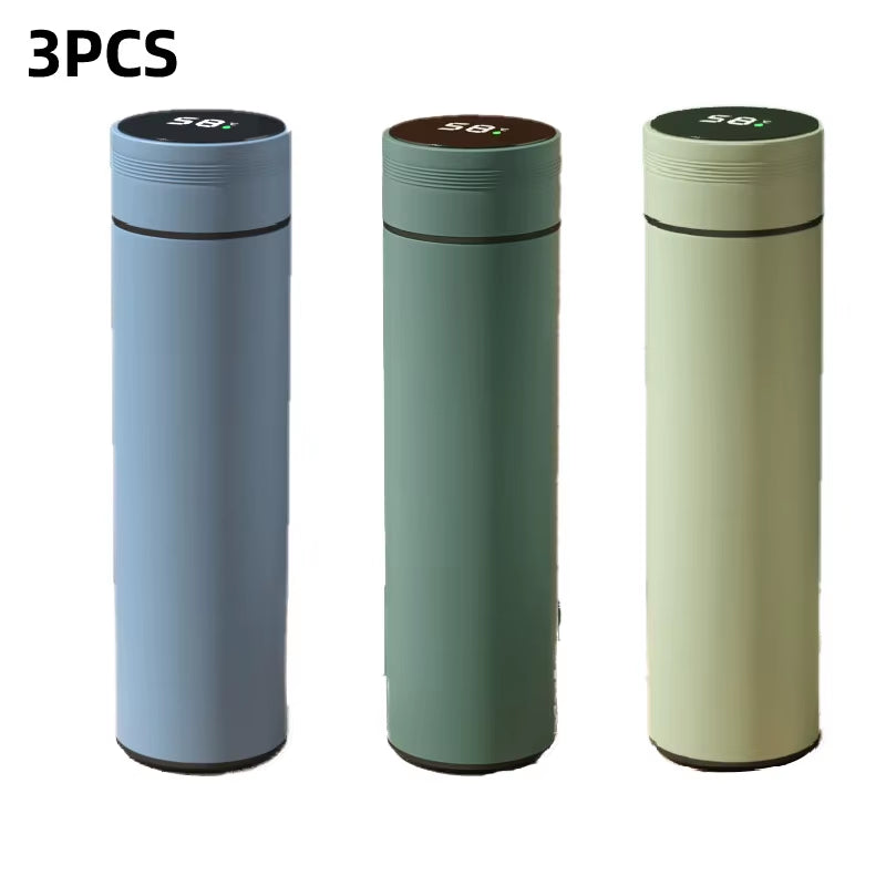 500ml Smart Stainless Steel Water Bottle with Temperature Display - Leakproof Vacuum Flask for Coffee, Milk & More - Perfect Christmas Gift!