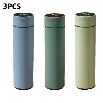 500ml Smart Stainless Steel Water Bottle with Temperature Display - Leakproof Vacuum Flask for Coffee, Milk & More - Perfect Christmas Gift!