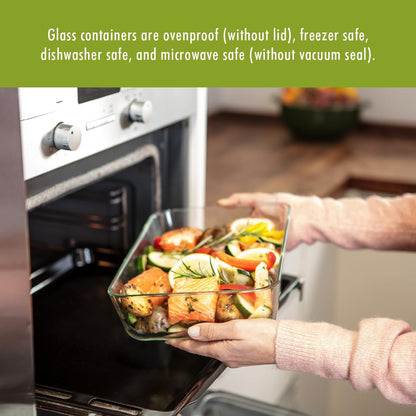 Premium Large Airtight Glass Food Storage Container for Fresh Meal Prep