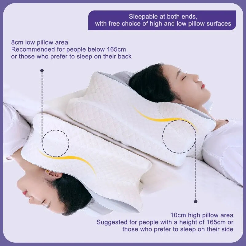 Butterfly Shaped Memory Foam Neck Pillow - Ultimate Cervical Support for Pain Relief and Relaxation