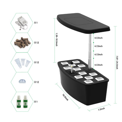Revolutionize Your Indoor Gardening with the Ultimate 12-Hole Smart Planter and Grow Light System