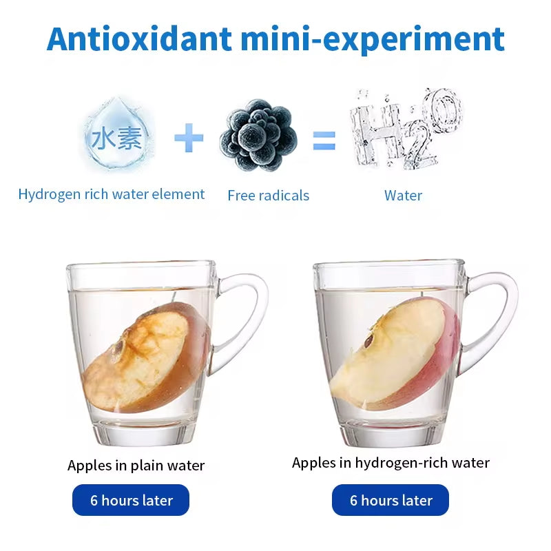 Portable Hydrogen-Rich Water Generator Bottle with Titanium Filter - USB Rechargeable Health Cup