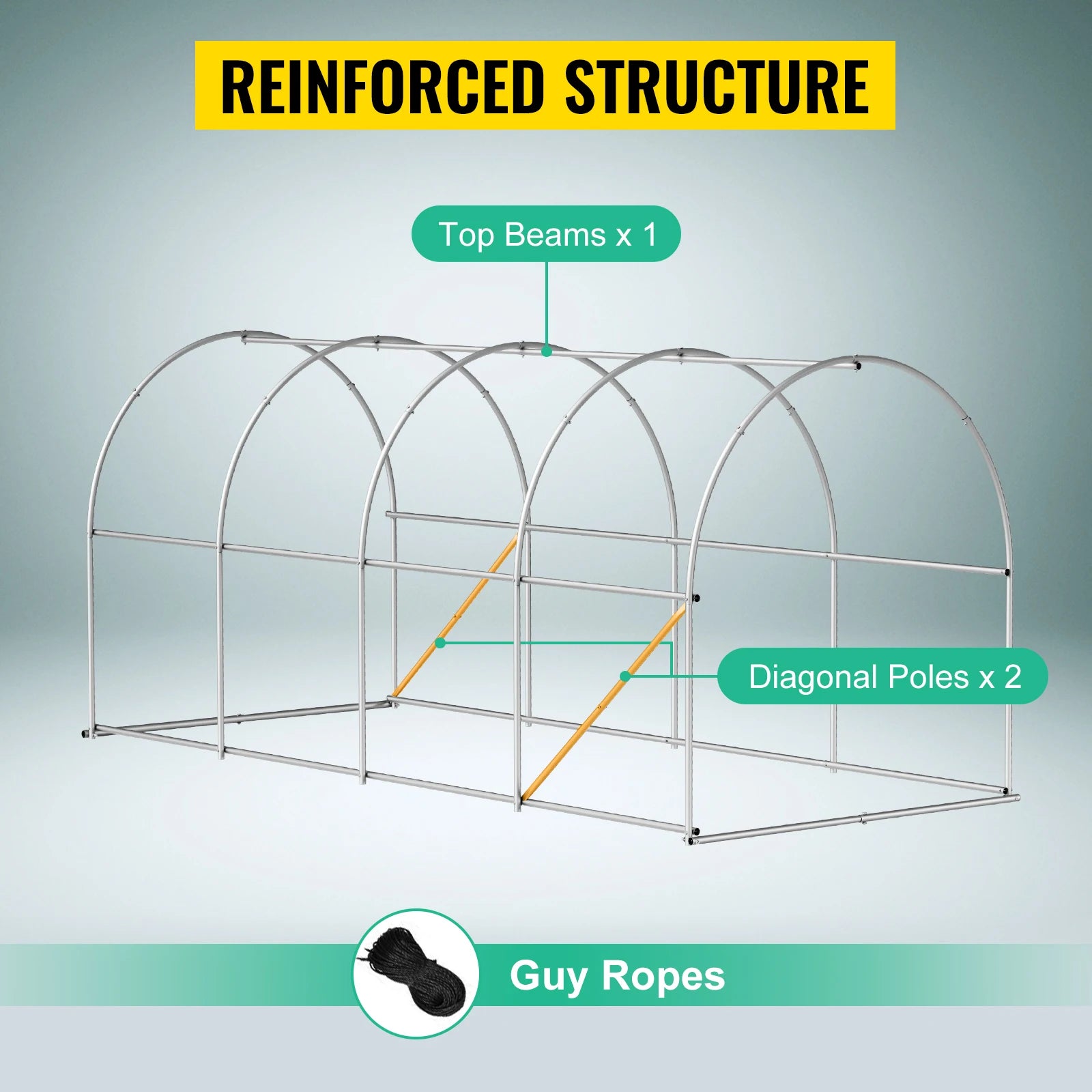 Durable Walk-In Tunnel Greenhouse with Galvanized Frame & Waterproof Cover - Multiple Sizes Available!
