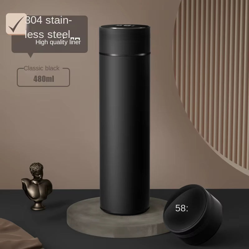 500ml Smart Stainless Steel Water Bottle with Temperature Display - Leakproof Vacuum Flask for Coffee, Milk & More - Perfect Christmas Gift!
