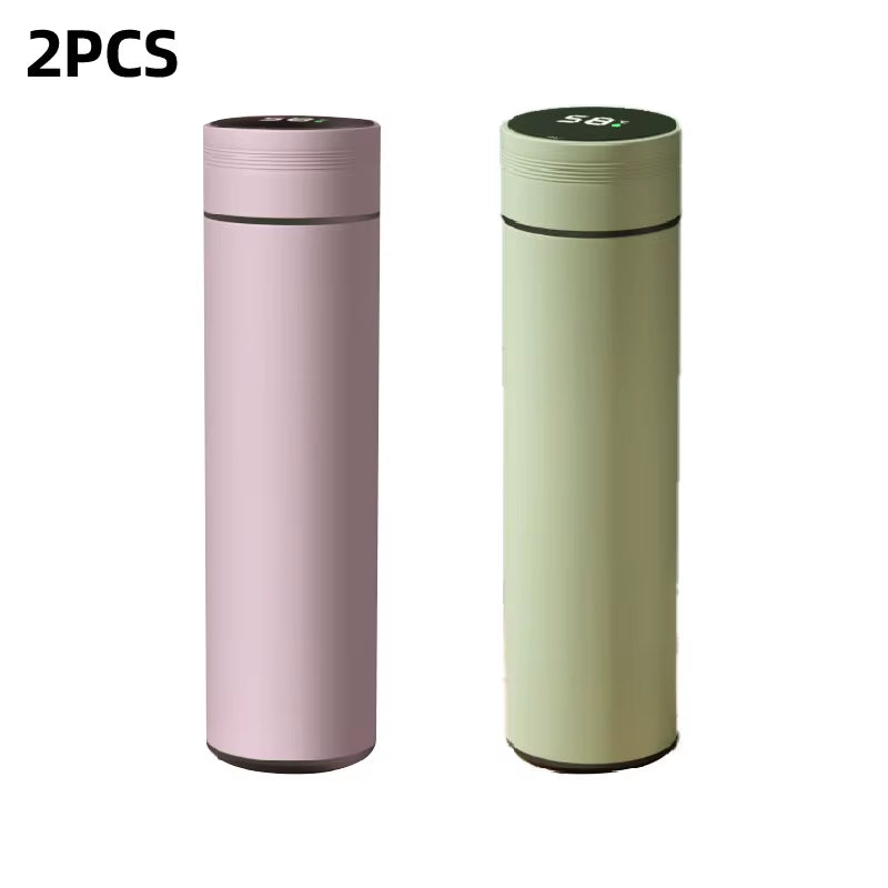 500ml Smart Stainless Steel Water Bottle with Temperature Display - Leakproof Vacuum Flask for Coffee, Milk & More - Perfect Christmas Gift!