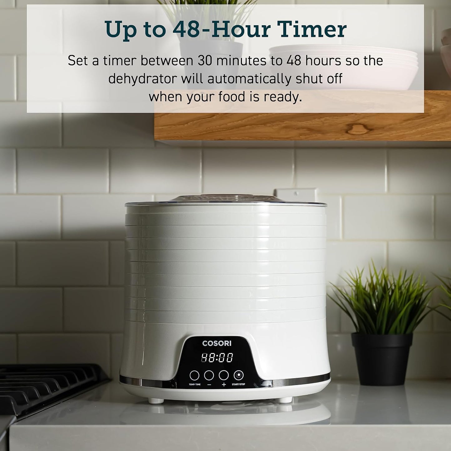 Premium Food Dehydrator with 5 BPA-Free Trays, Adjustable 165°F Temperature Control, 350W Power