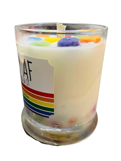 Celebrate Pride with GAY AF Soy Candle - Fun, Fruity, and Fabulous!