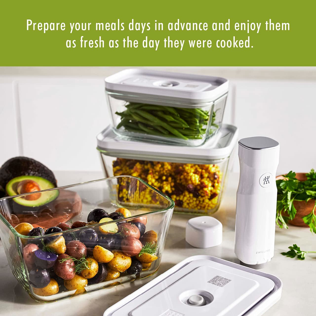 Premium Large Airtight Glass Food Storage Container for Fresh Meal Prep