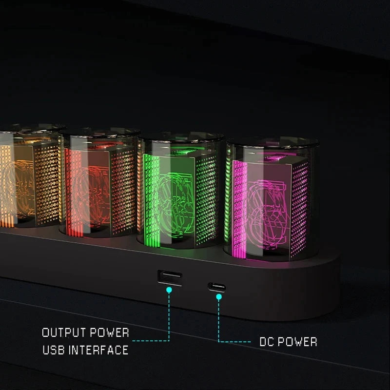 Illuminate Your Space with the RGB Luminotron Clock - A Colorful LED Timepiece for Every Mood!