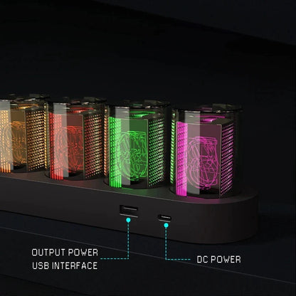 Illuminate Your Space with the RGB Luminotron Clock - A Colorful LED Timepiece for Every Mood!
