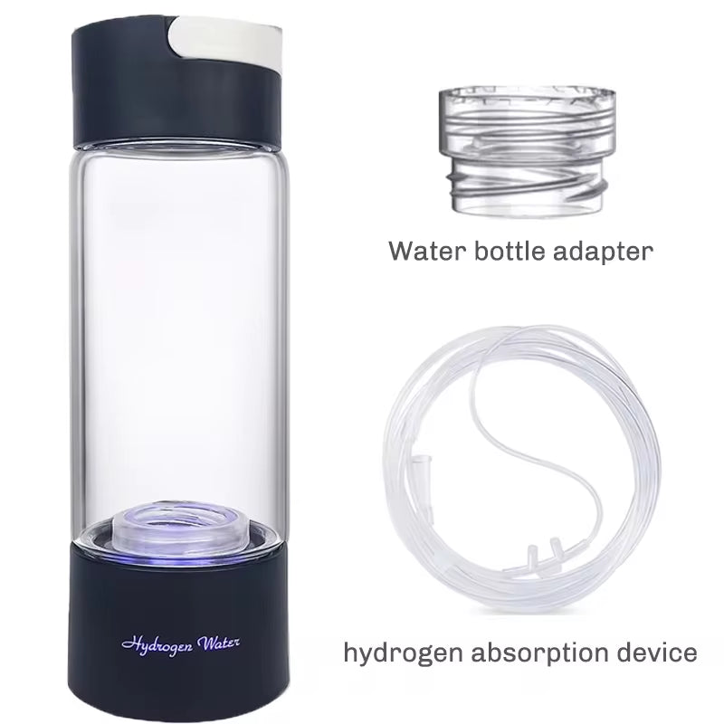 Portable Hydrogen-Rich Water Generator Bottle with Titanium Filter - USB Rechargeable Health Cup