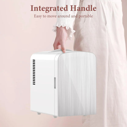 Compact 4L Mini Portable Fridge - Your Perfect Companion for Skincare, Beverages, and More - Ideal for Home, Dorm, Car & Office